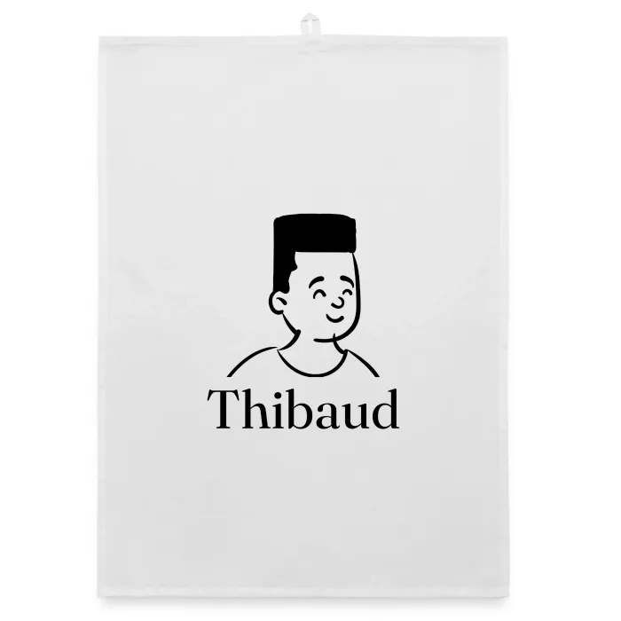 Torchon personnalisé au prénom Thibaud