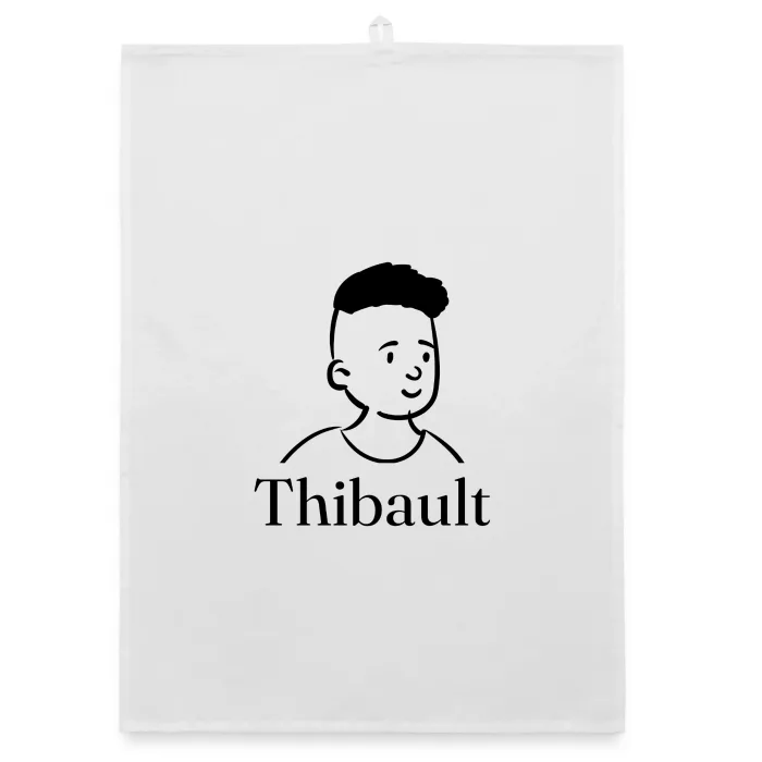 Torchon personnalisé au prénom Thibault