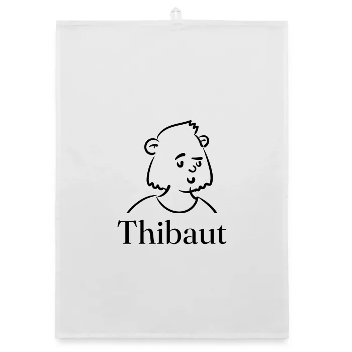 Torchon personnalisé au prénom Thibaut