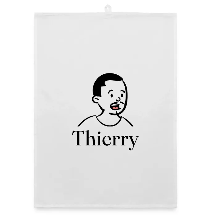 Torchon personnalisé au prénom Thierry