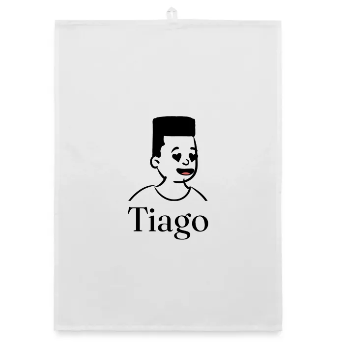 Torchon personnalisé au prénom Tiago