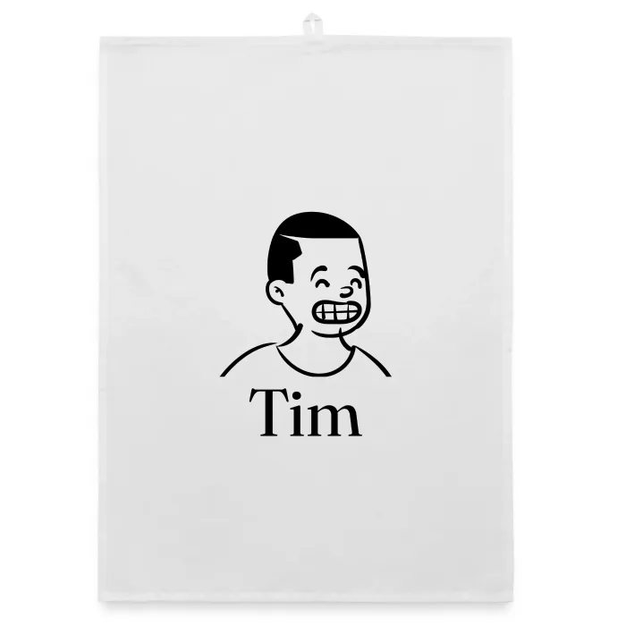 Torchon personnalisé au prénom Tim