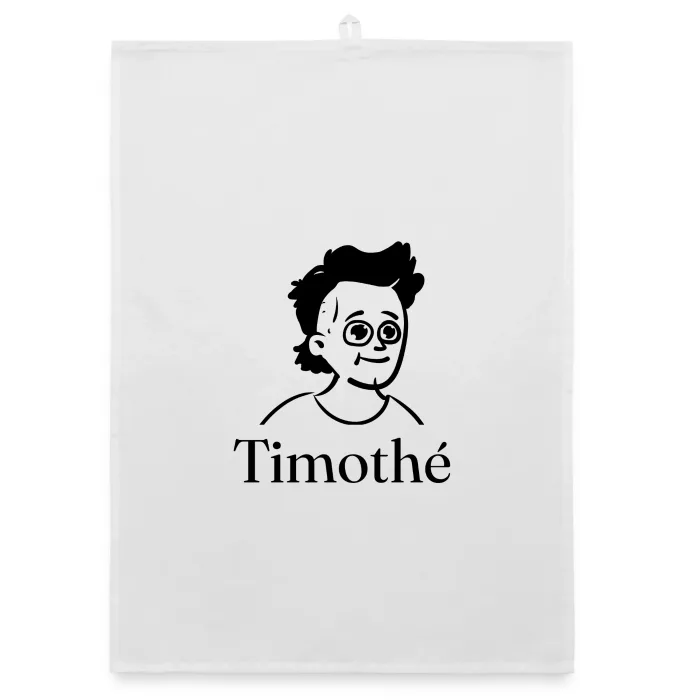 Torchon personnalisé au prénom Timothé