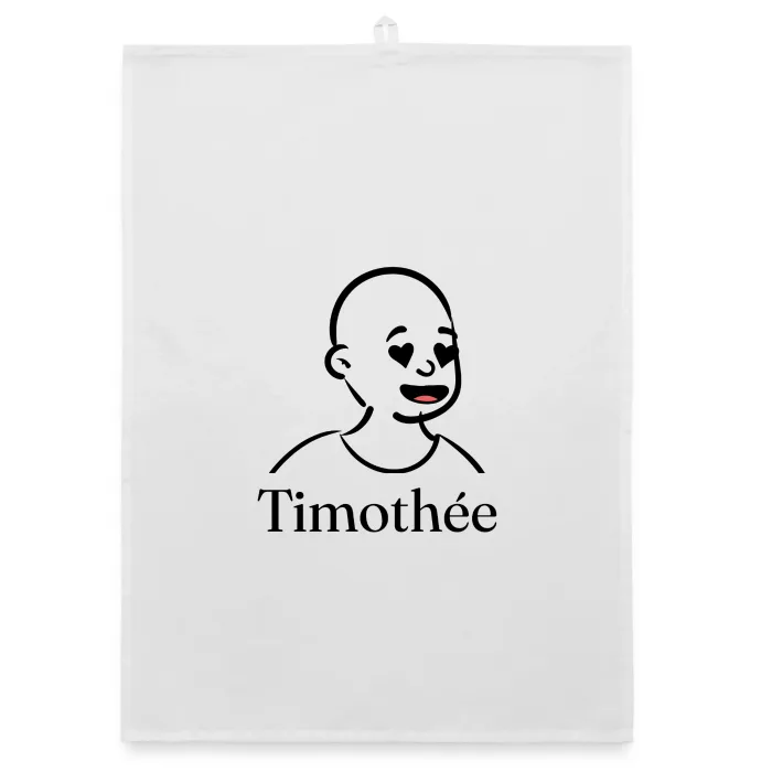 Torchon personnalisé au prénom Timothée