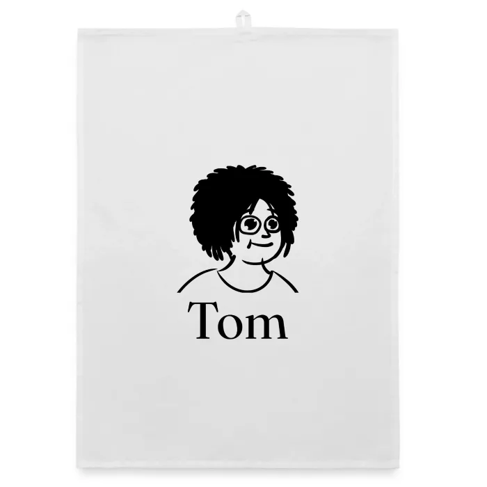 Torchon personnalisé au prénom Tom
