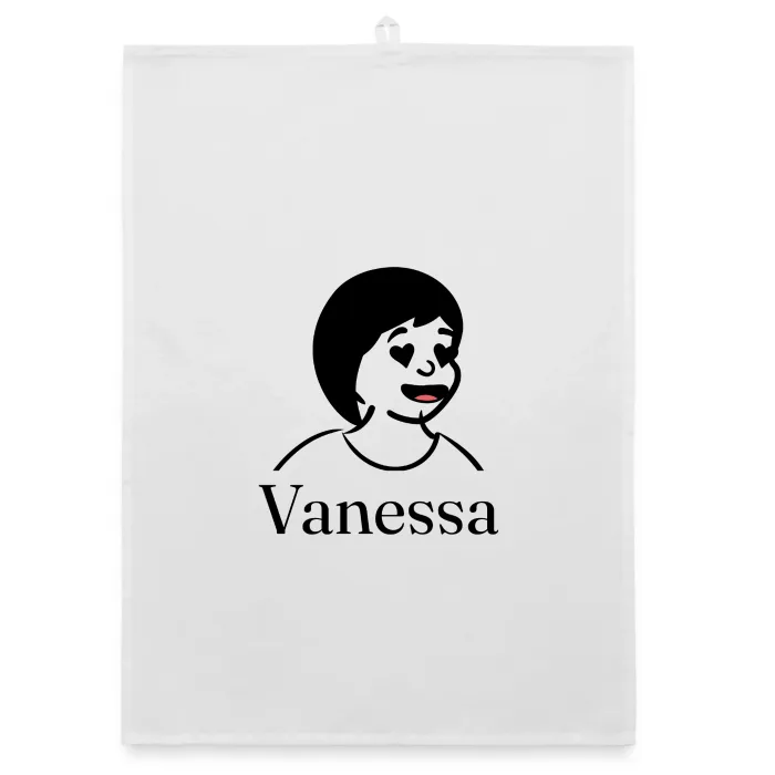 Torchon personnalisé au prénom Vanessa