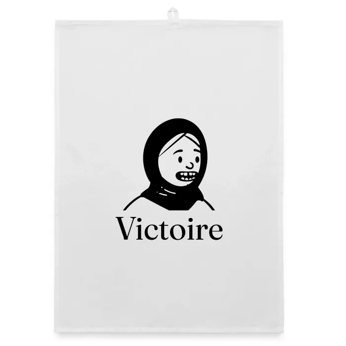 Torchon personnalisé au prénom Victoire