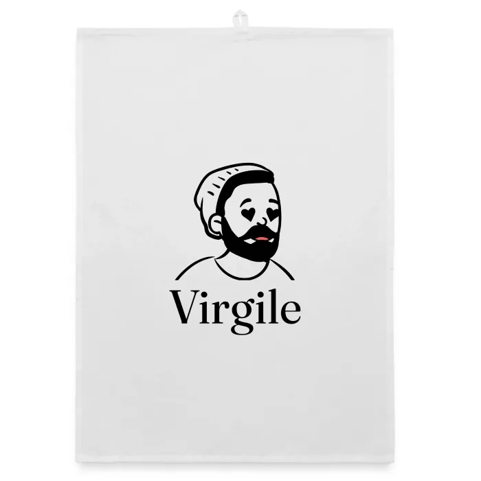 Torchon personnalisé au prénom Virgile