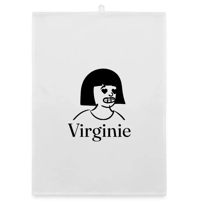Torchon personnalisé au prénom Virginie