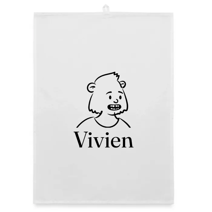 Torchon personnalisé au prénom Vivien