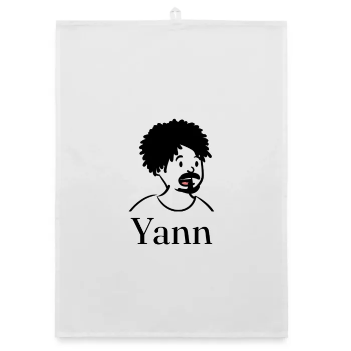 Torchon personnalisé au prénom Yann