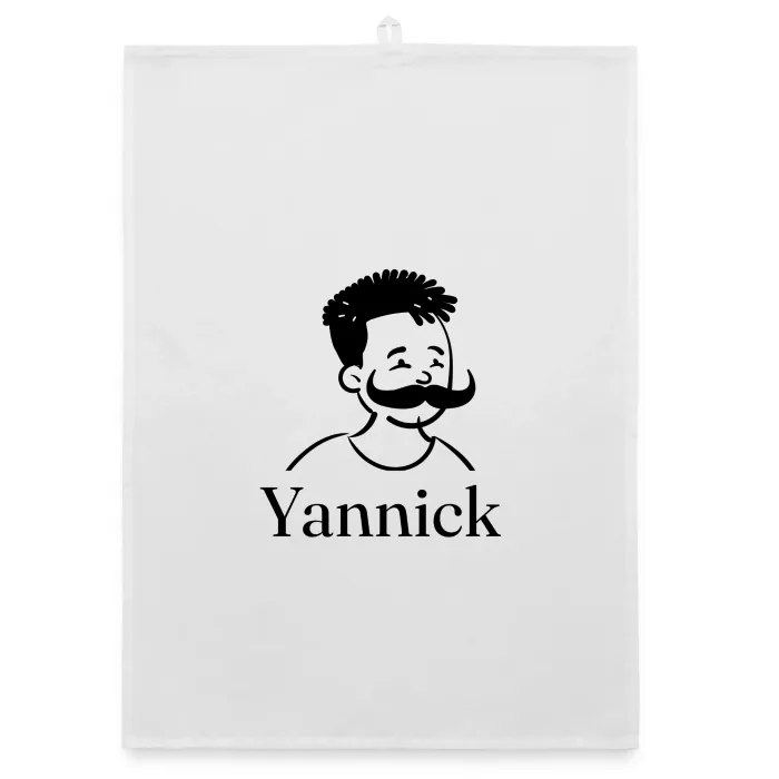 Torchon personnalisé au prénom Yannick