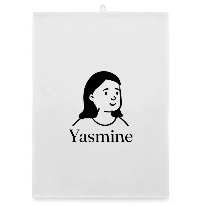 Torchon personnalisé au prénom Yasmine