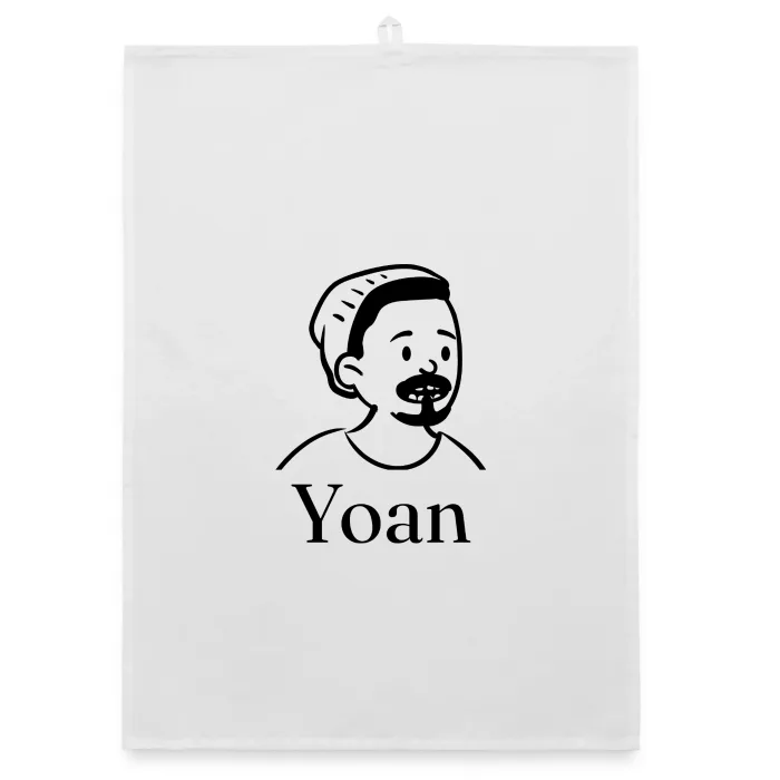 Torchon personnalisé au prénom Yoan