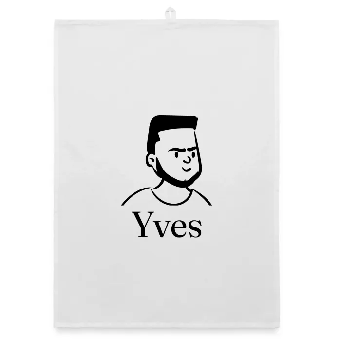 Torchon personnalisé au prénom Yves
