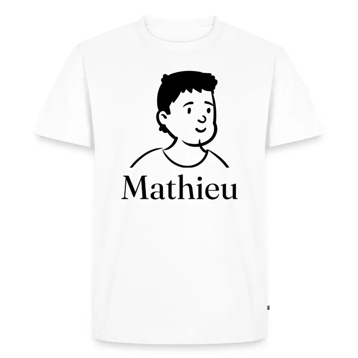 T-shirt personnalisé au prénom Mathieu